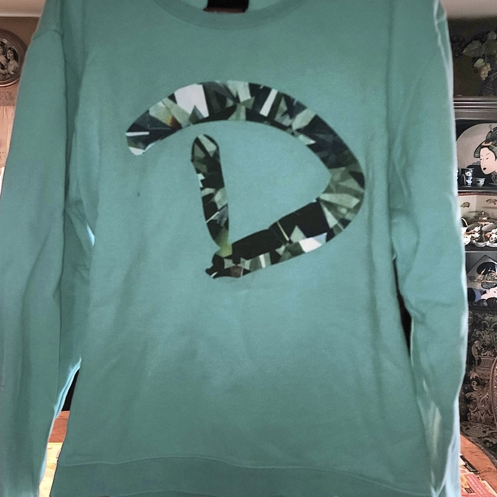 Large Diamond Supply Co. Aqua Graphic Sweatshirt